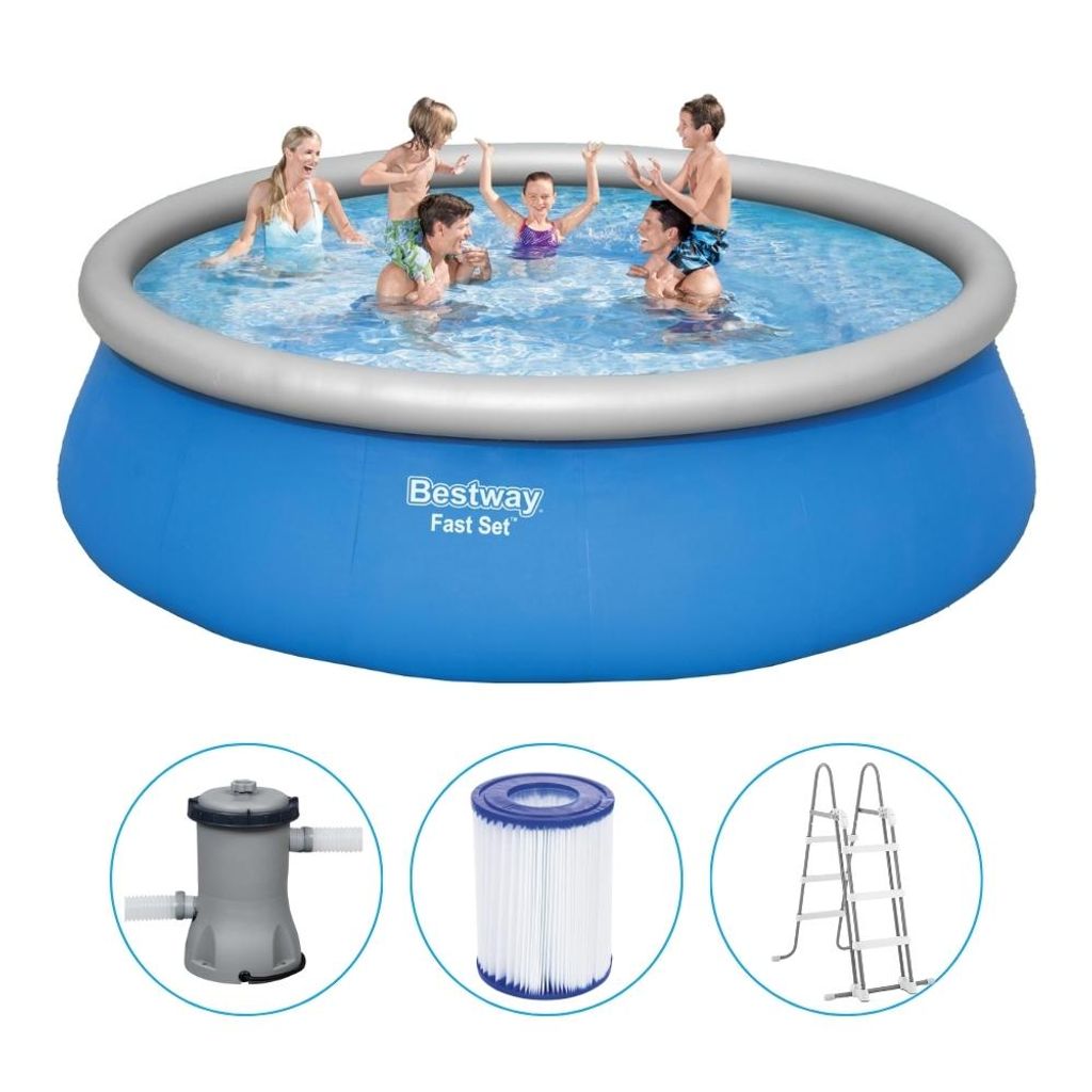 Bestway® Fast Set™ Aufstellpool-Set mit Filterpumpe Ø 457 x Produktbild 