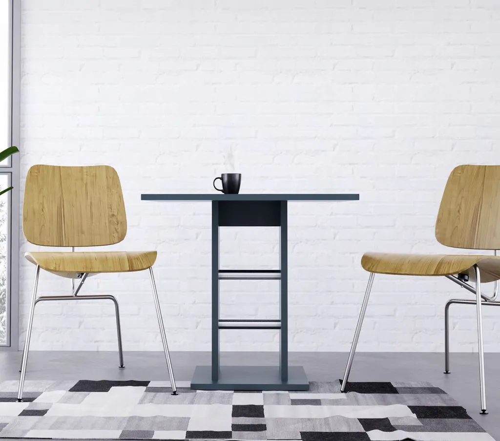 Table BEDIAS anthracite effet minéral - Table robuste et facile d'entretien