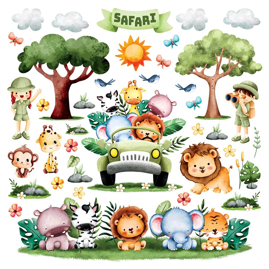 AG Design Wandstickers Safari, 30 x 30 cm Produktbild 