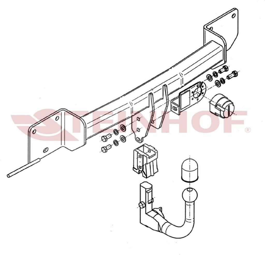 Z545980 Anhängerkupplung passend für BMW 1 Seria 2004-2011 abnehmbar