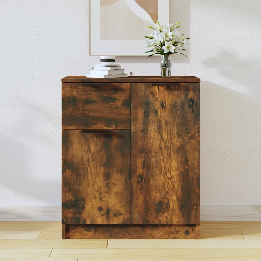 The Living Store Sideboard Räuchereiche 60x30x70 cm Holzwerkstoff