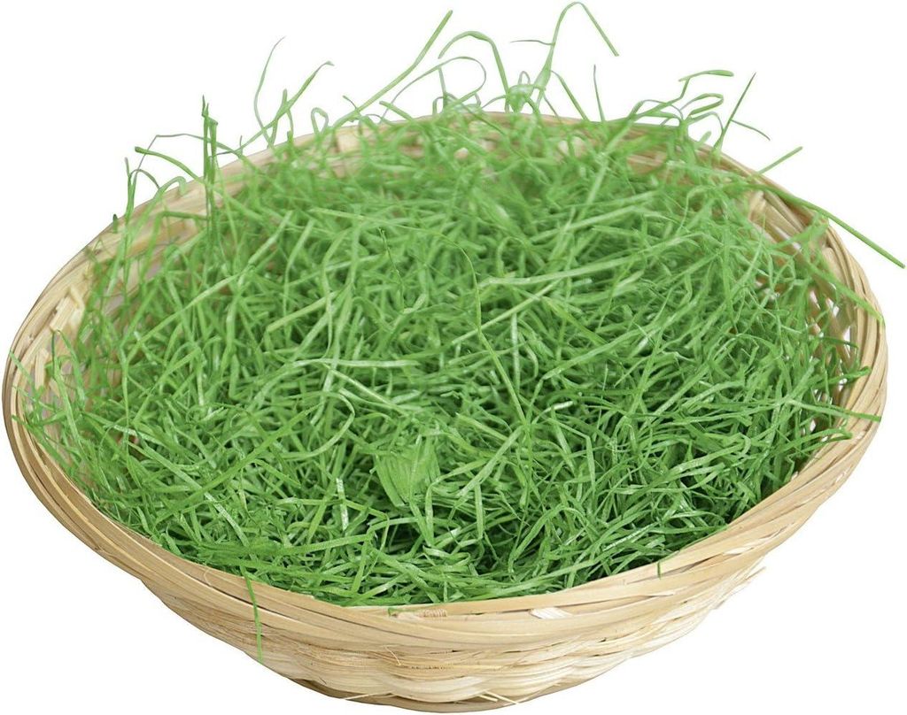 Bambuskorb mit Ostergras 20cm Durchschnitt 8cm Höhe Produktbild 
