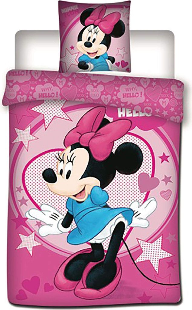 Poszwa na kołdrę Myszka Minnie różowa 140 x 200 cm Zdjęcie produktu 1