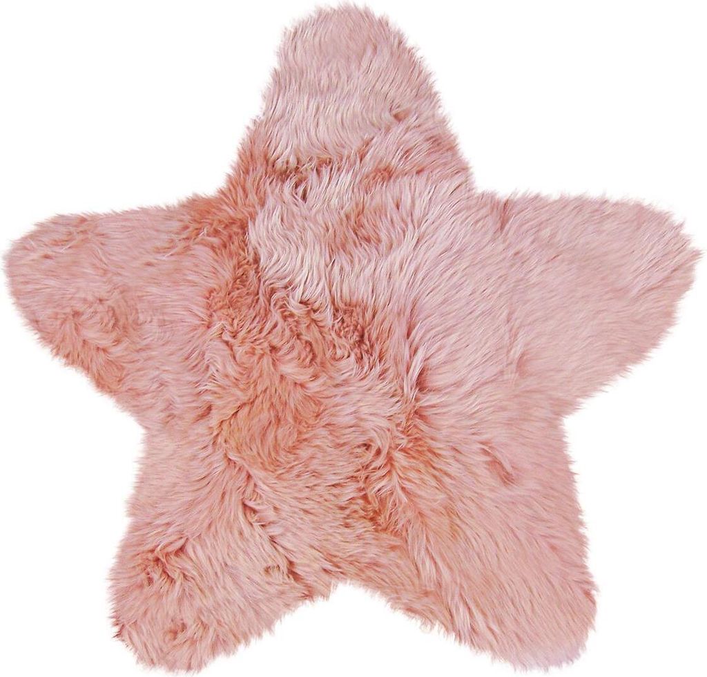 Heitmann Felle Lammfell Motiv 'Stern' Rückseite unterfüttert, Farbe Rosa 1207RO