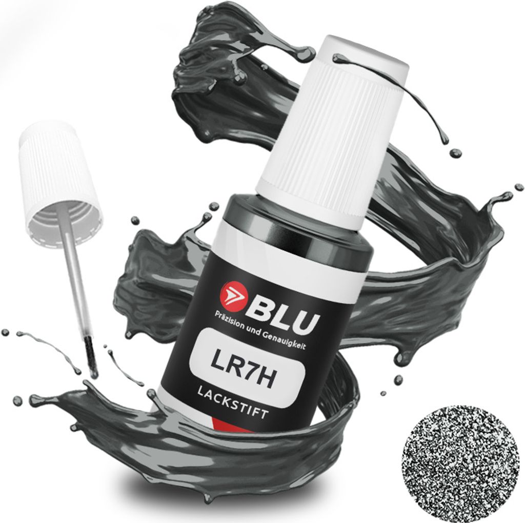 BLU Auto Lackstift Grau kompatibel für Volkswagen LR7H Indium Grau Metalic | Auto Lack Reparatur Ausbesserungslack