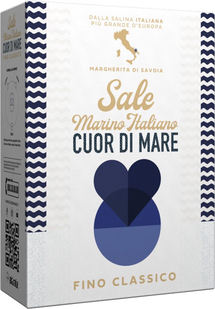 Verkauf fino 1kg feinkörniges Meersalz - Cuor di Mare Produktbild 