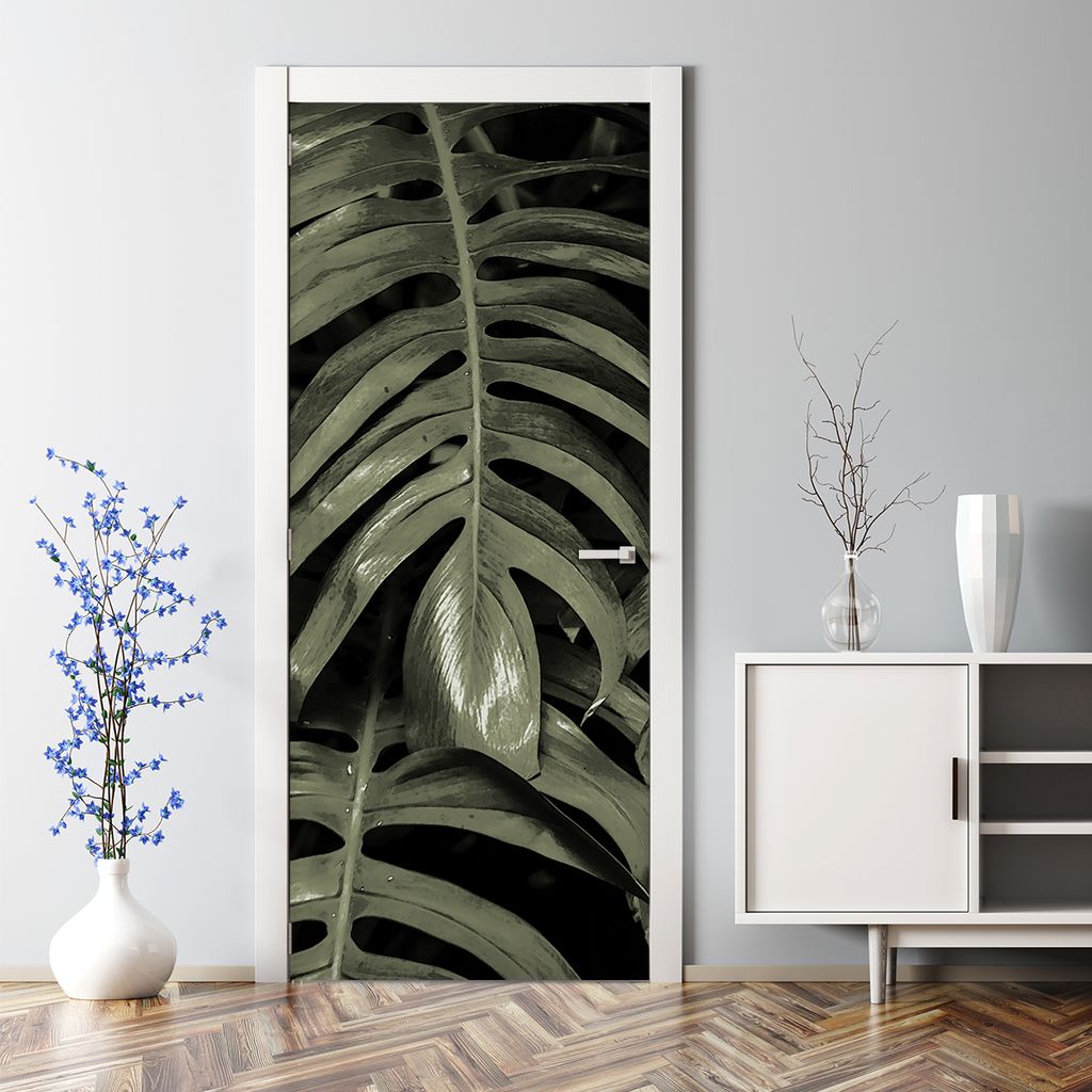 Dekorative Tür Wandaufkleber Wandtattoo selbstklebend Klebefolie dekoration Blatt Tropische 85 x 200 cm
