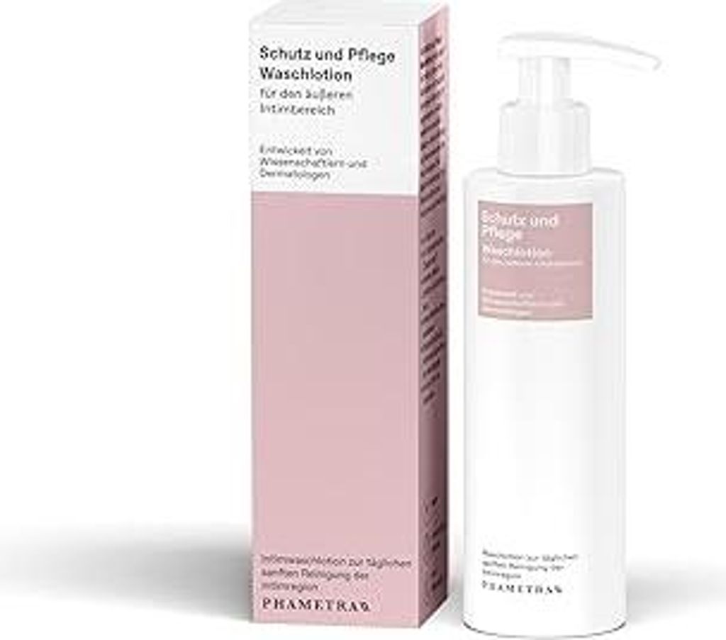 Phametra Schutz und Pflege Waschlotion für den äußeren Intimbereich | 200 ml Pumpflasche | Medizinische Intimpflege | bestätigt | tägliche Re...