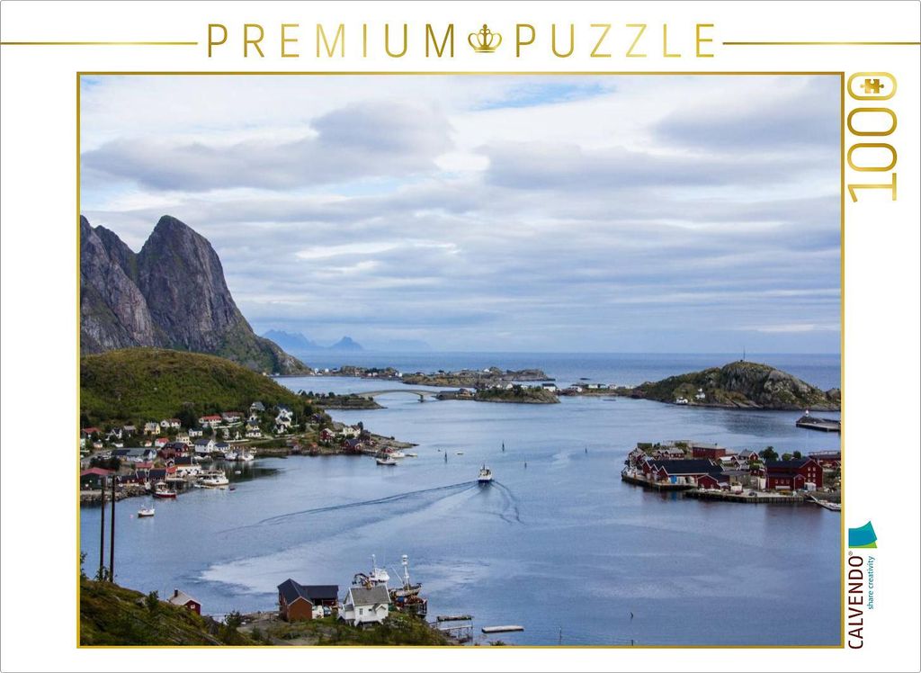 CALVENDO Puzzle Hoch über Reine | 1000 Teile Lege-Größe 64x48cm Foto-Puzzle für glückliche Stunden