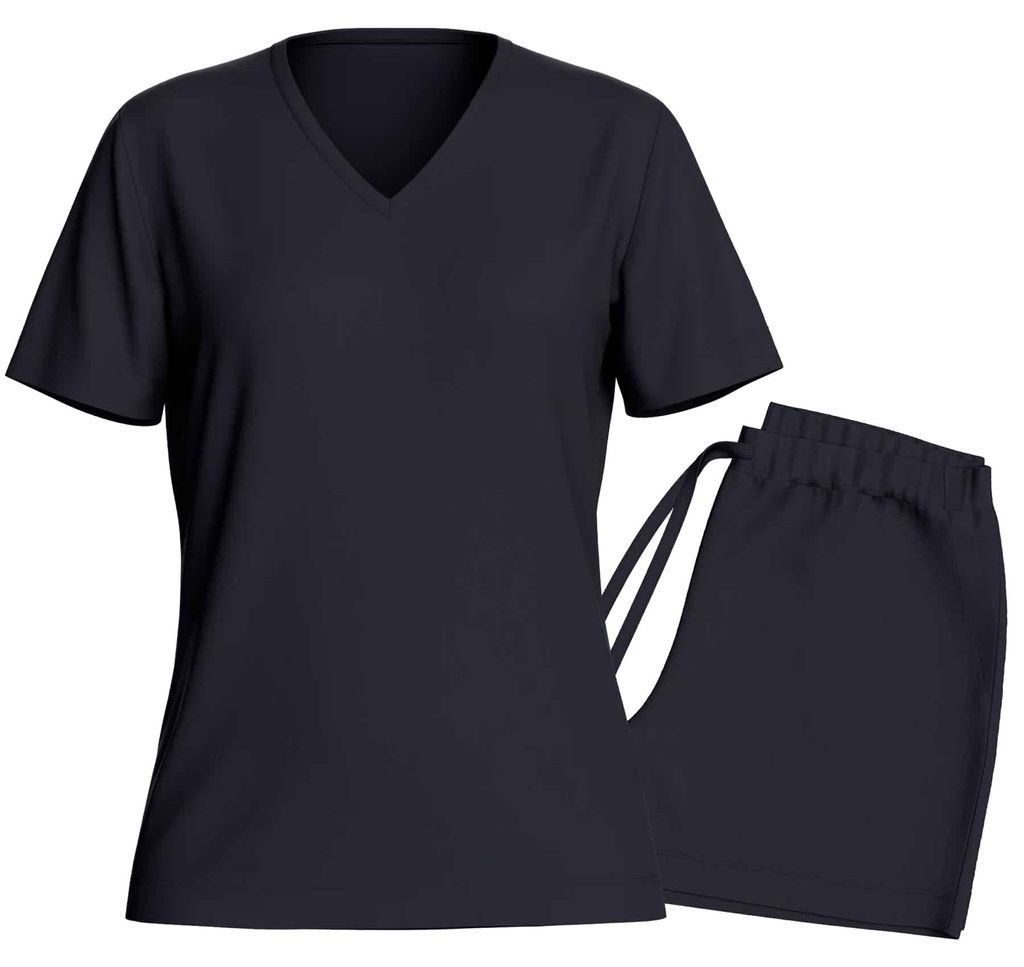 Für Kinder, Pyjama Kurz Set - M - Marineblau | by Impetus