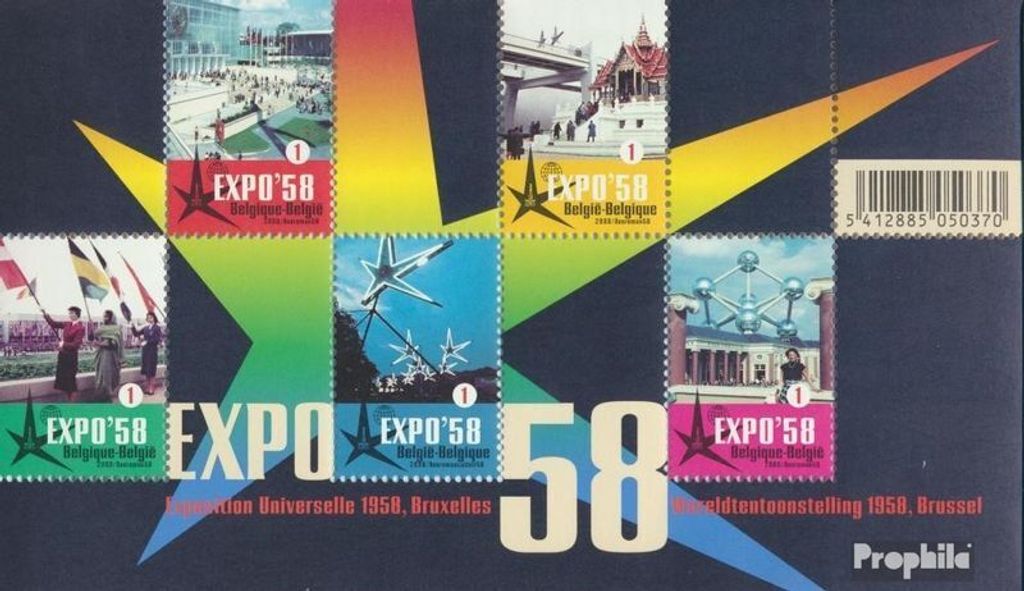 Briefmarken Belgien 2008 Mi Block133 (kompl.Ausg.) Produktbild 