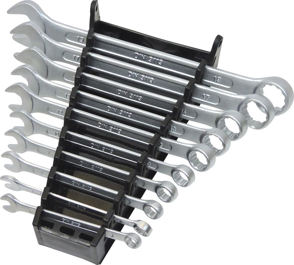 FAMEX 10355-10 Ringmaulschlüssel Satz - Gabelringschlüssel Maulschlüssel Ringschlüssel – 10-tlg.