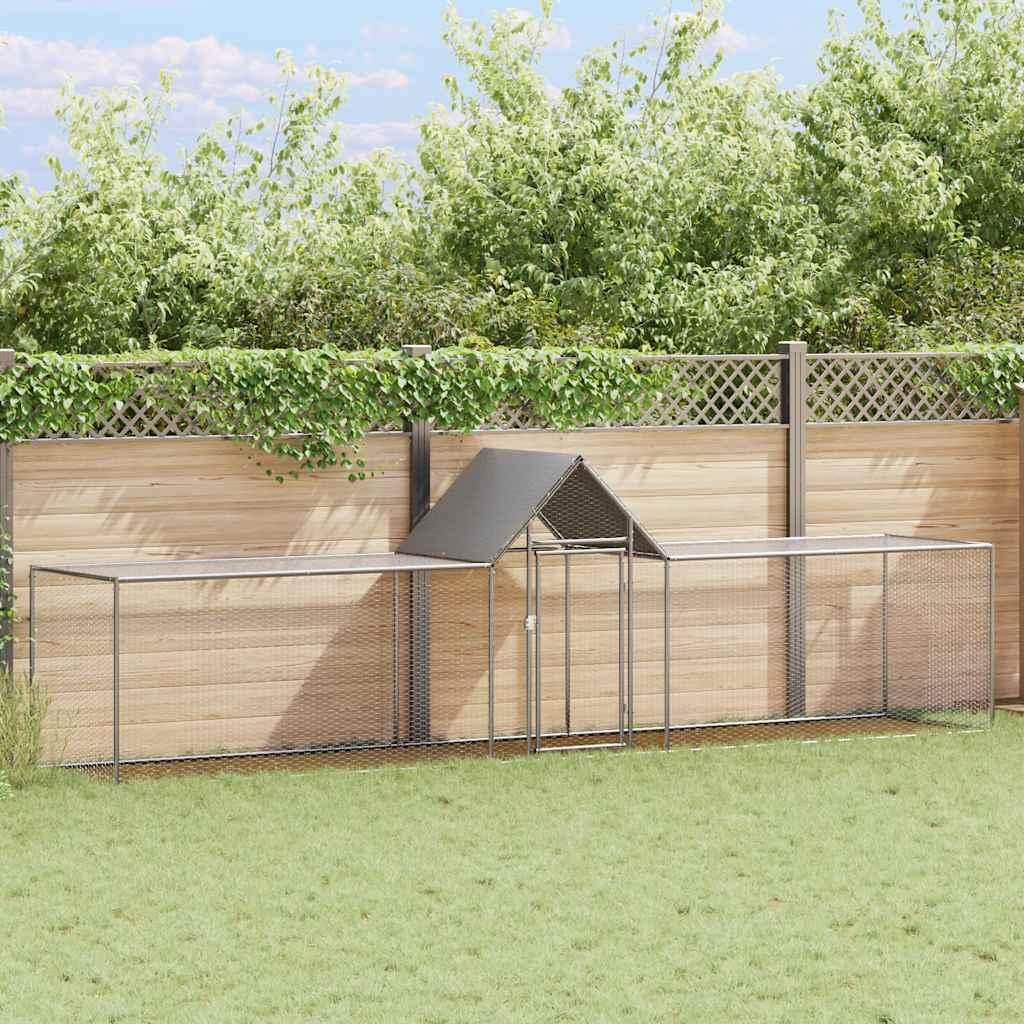 vidaXL Kurník 5x1x1,5 m Pozinkovaná oceľ Obrázok produktu 