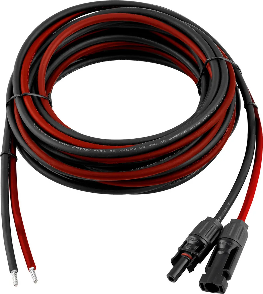 Câble de Connexion Solaire 4mm² de 5m pour Kit Panneau Photovoltaïque