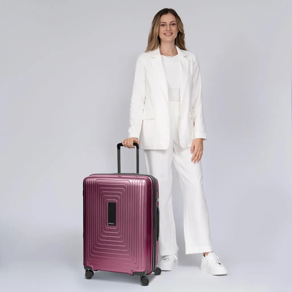 Valise Robuste REDOLZ Essentials 14 - Voyagez Sans Stress en Pourpre