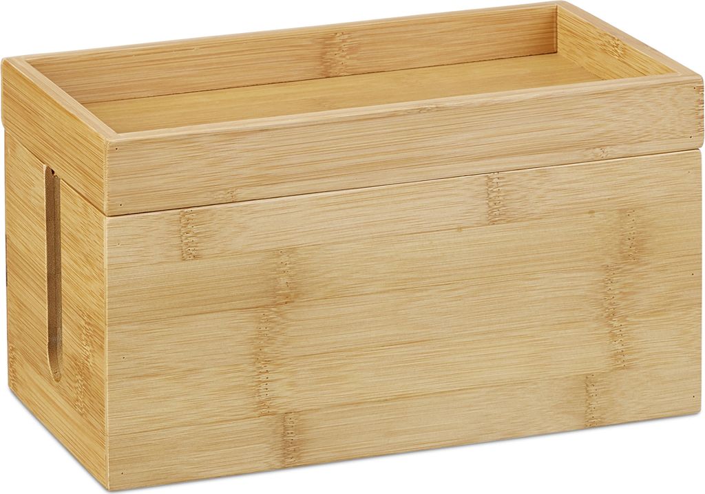 relaxdays Kabelbox Bambus Produktbild 8
