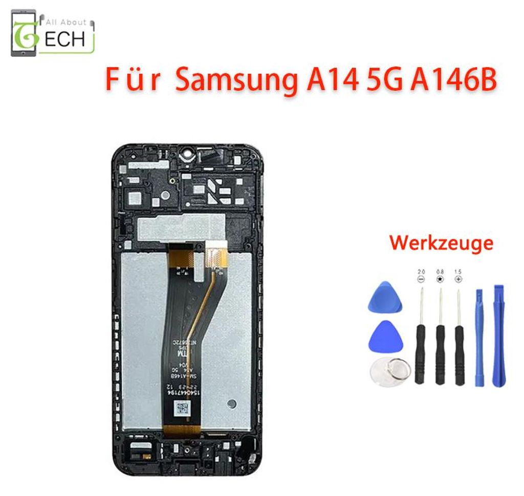 Für Samsung Galaxy A14 5G A146B LCD Display mit Rahmen Produktbild 