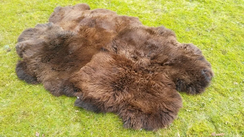 Tapis de lit en peau d'agneau éco XXXXL descente de lit douillette