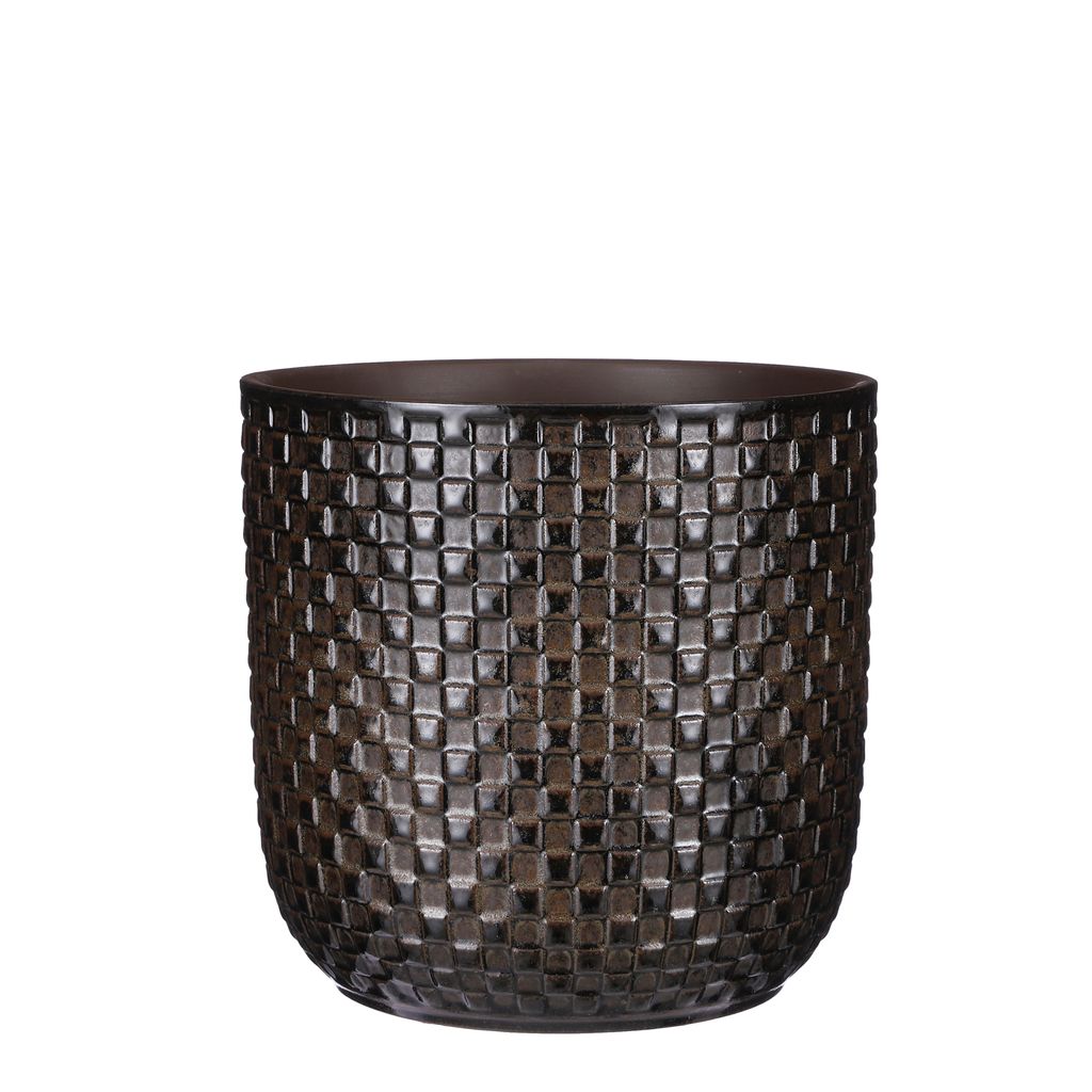 Mica Decorations Daan Blumentopf - H20,5 x Ø21,5 cm - Schwarz