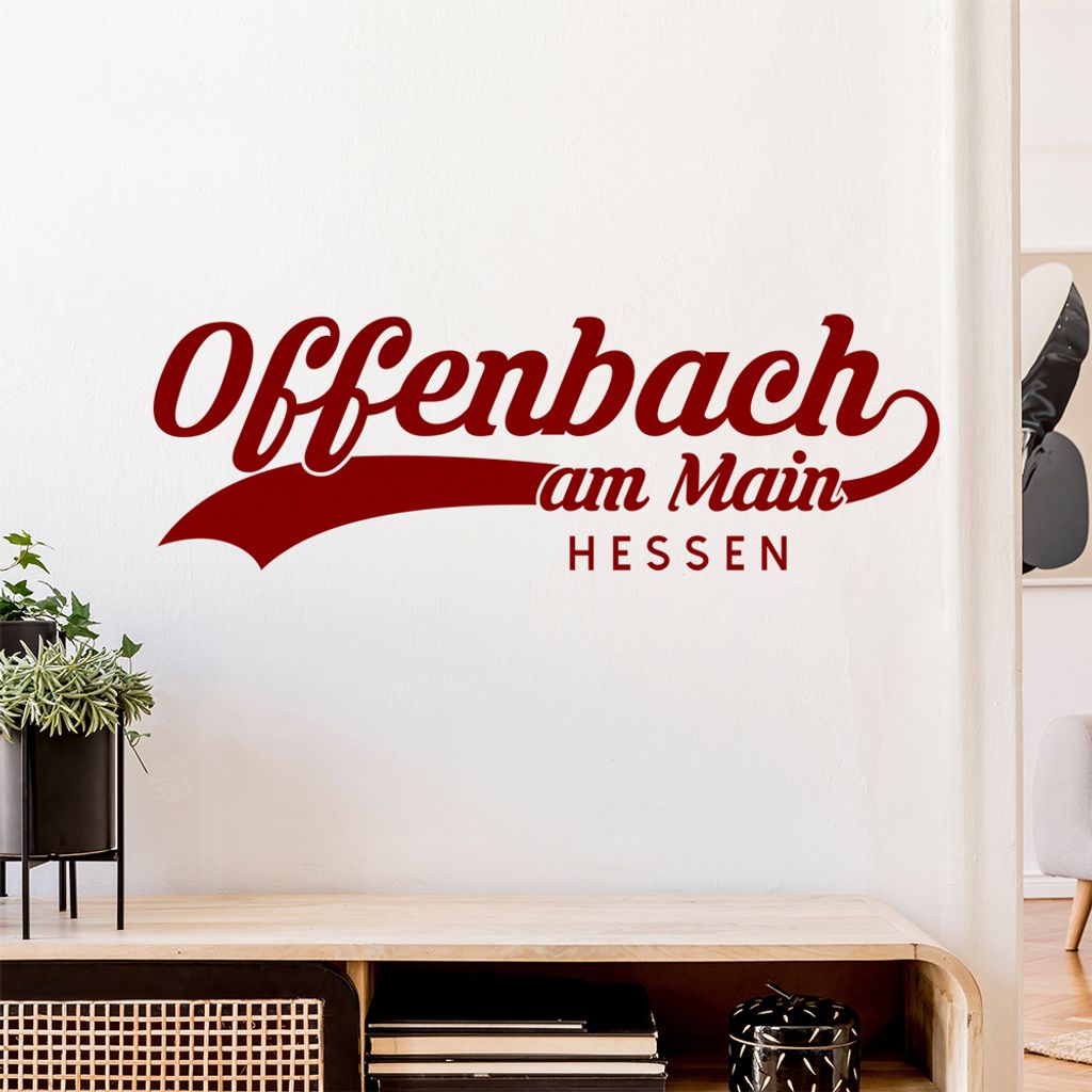 Offenbach am Main Hessen Wandtattoo Wandaufkleber Wall Sticker - Dekoration, Küche, Wohnzimmer, Schlafzimmer, Badezimmer