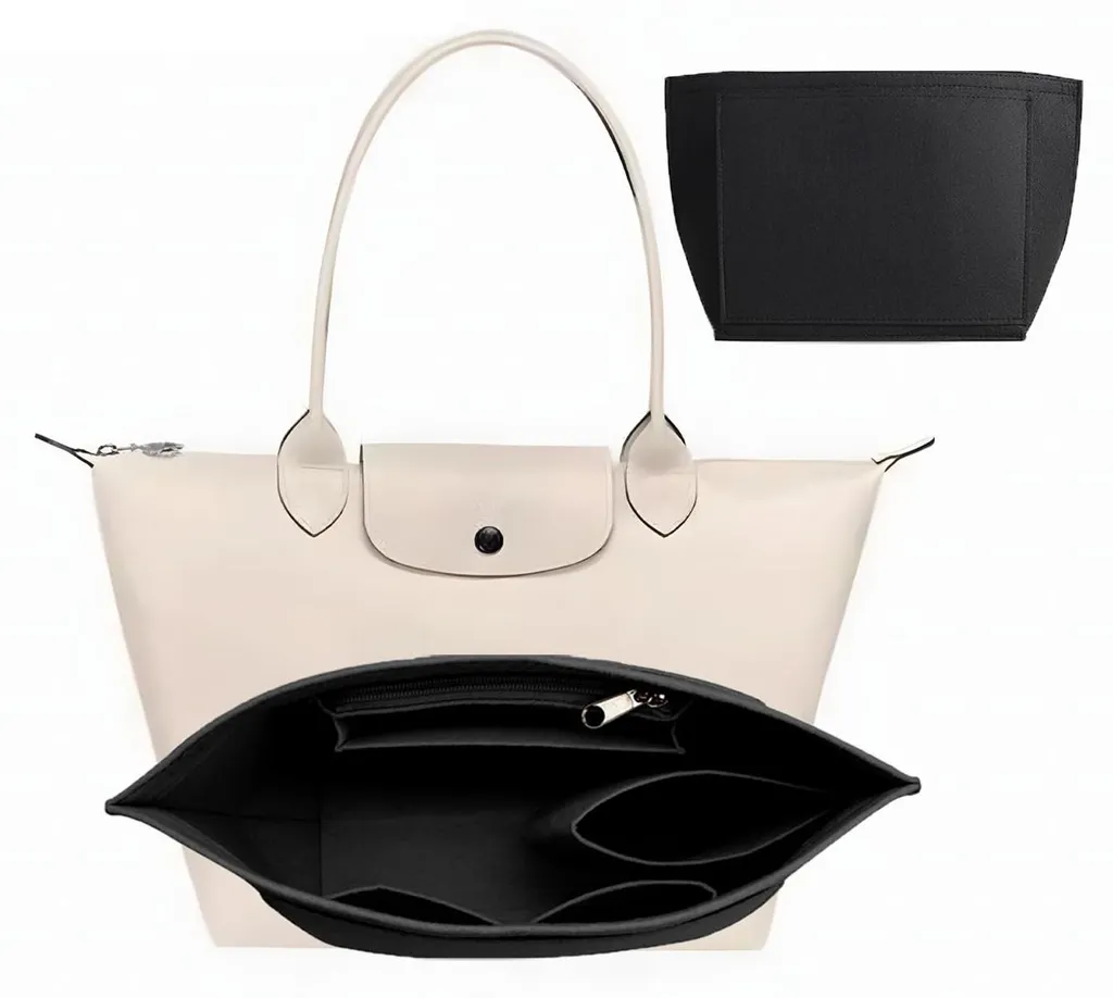 Organiseur de sac pour Longchamp taille L en feutre noir