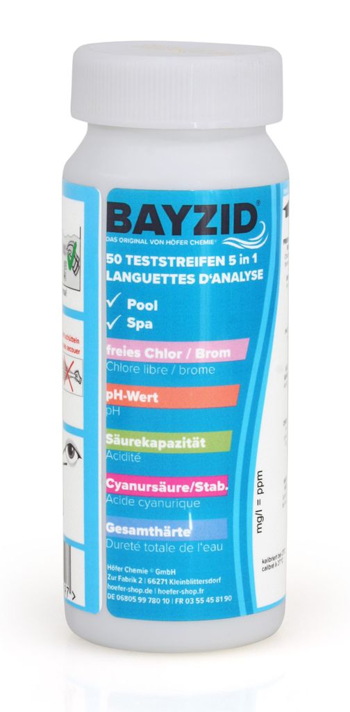 5 in 1 Pool Teststreifen (50 Stück) Produktbild 