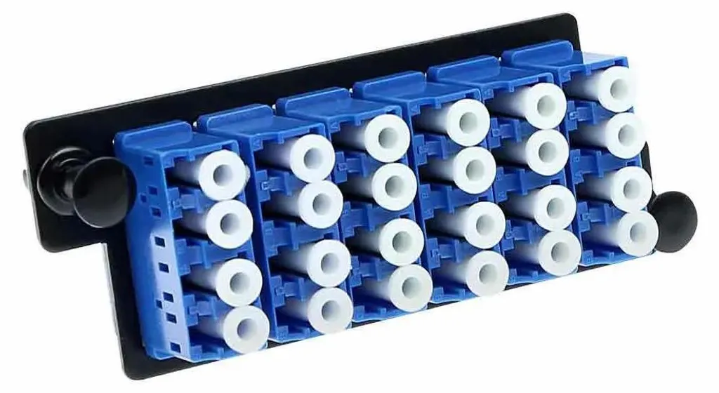 Platine de brassage optique LC Quad 24 fibres OS2 - ACT FA2153 bleue