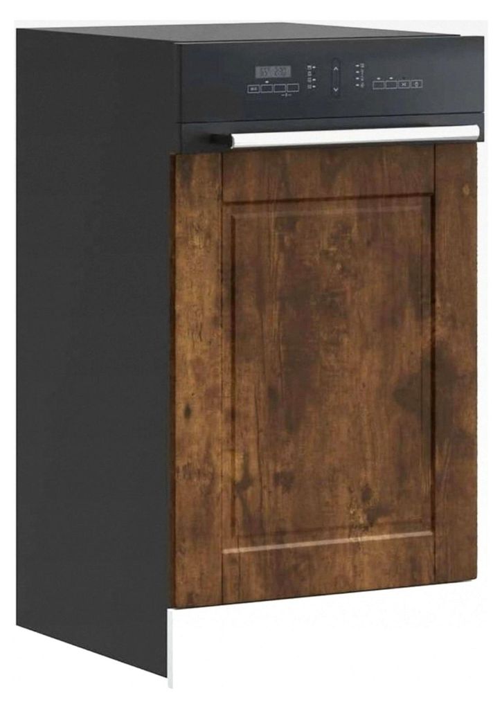 Geschirrspülerblende Porto Räuchereiche 45x1,5x67 cm, langlebiger Holzwerkstoff, schützt Spülmaschine, pflegeleicht, für Küchenschrank und K...