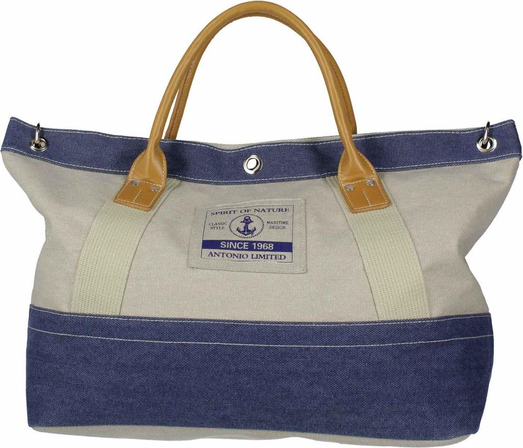 Antonio Strandtasche  beige+blue Produktbild 