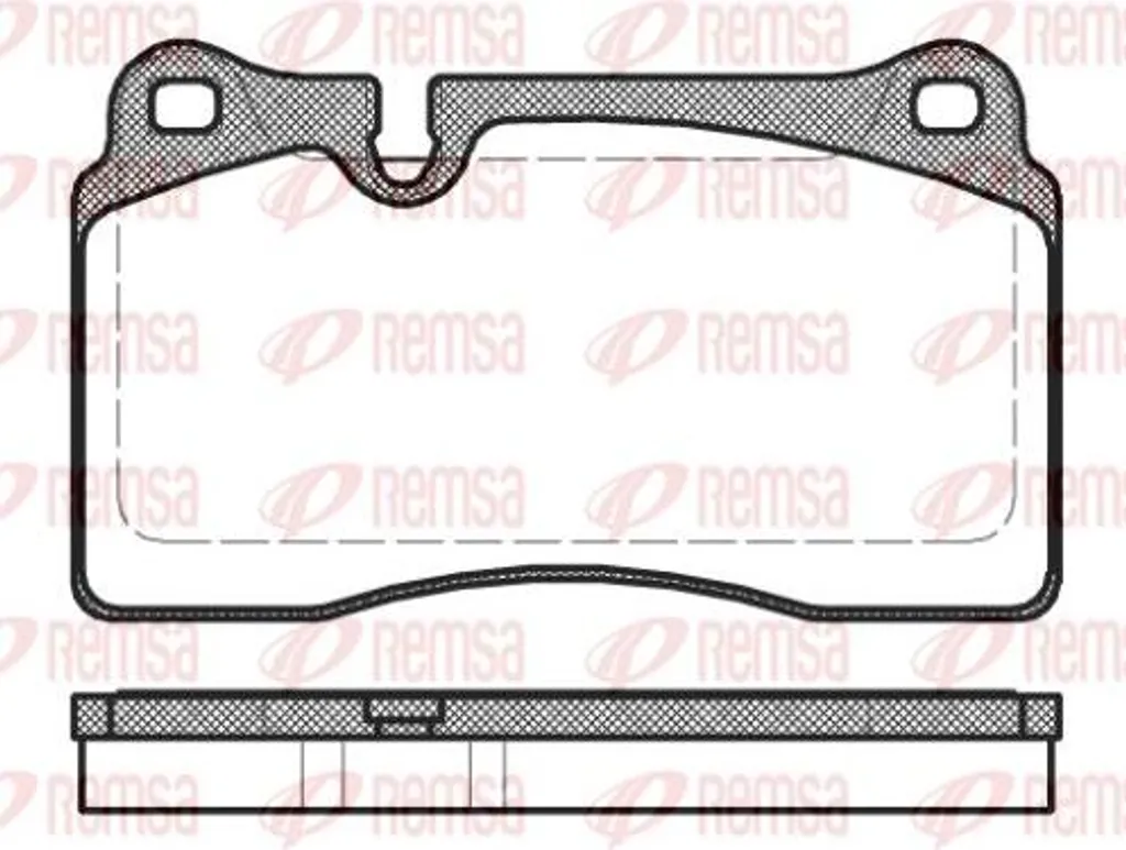 Plaquettes de frein haute endurance REMSA 1200.30 conforme 8J0698151H