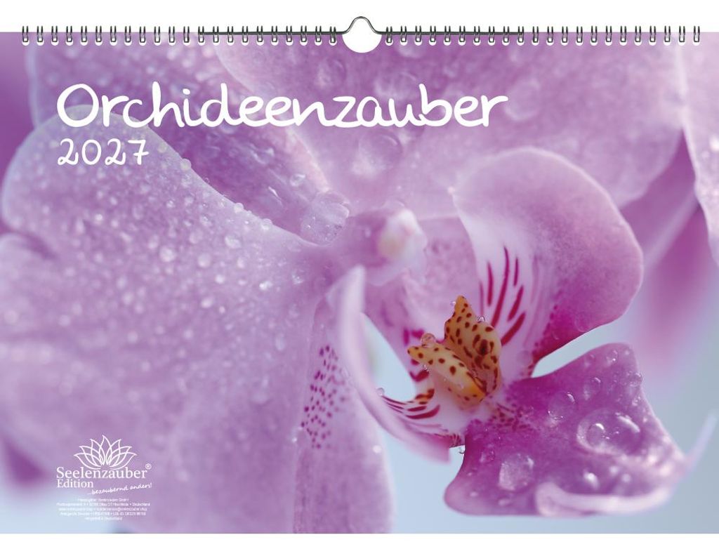 Orchideenzauber DIN A3 Kalender für 2027 Orchideen und Blüten - Seelenzauber