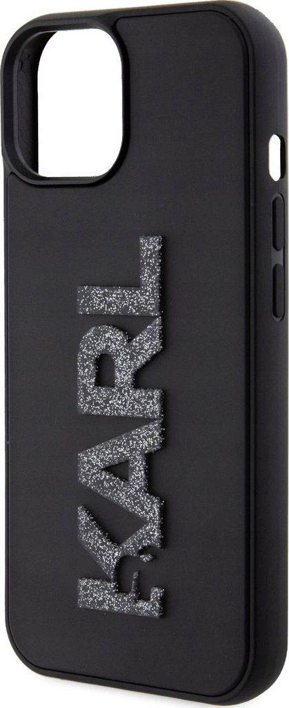 Karl Lagerfeld 3D Rubber Glitter Logo - hoesje voor iPhone Productafbeelding 