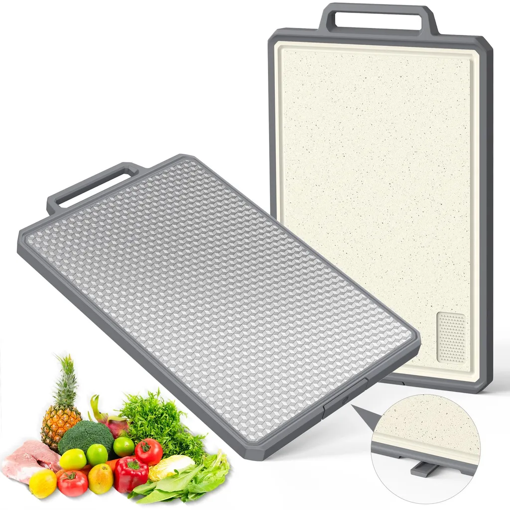Planche à découper réversible inox et plastique 40x27 cm XL Premium