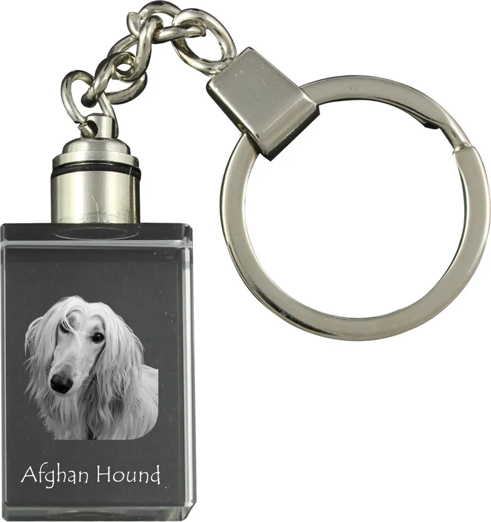 Collezione Art-Dog Portachiavi Levriero Afgano - Cristallo da Collezione