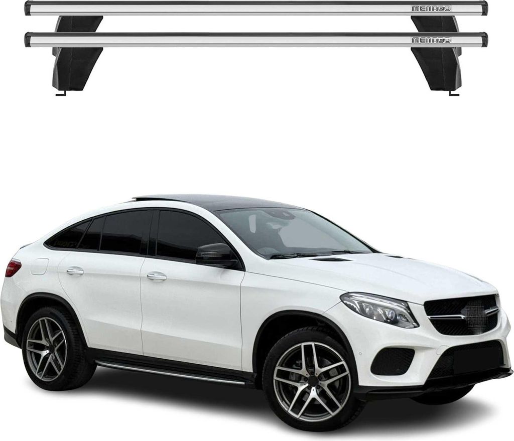 Menabo Dachträger Grundtäger für Mercedes GLE C292 2015-2019 75kg Alu Silber 2x