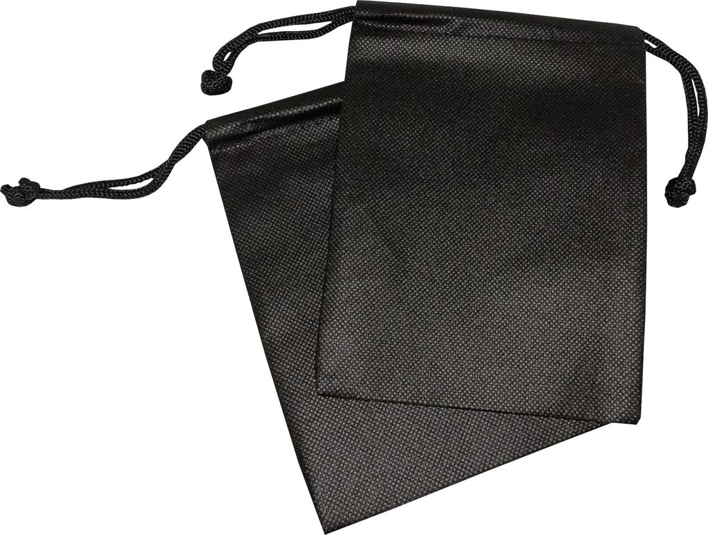 1 Zuziehbeutel schwarz PP 10x14 cm Kordelzugbeutel Produktbild 