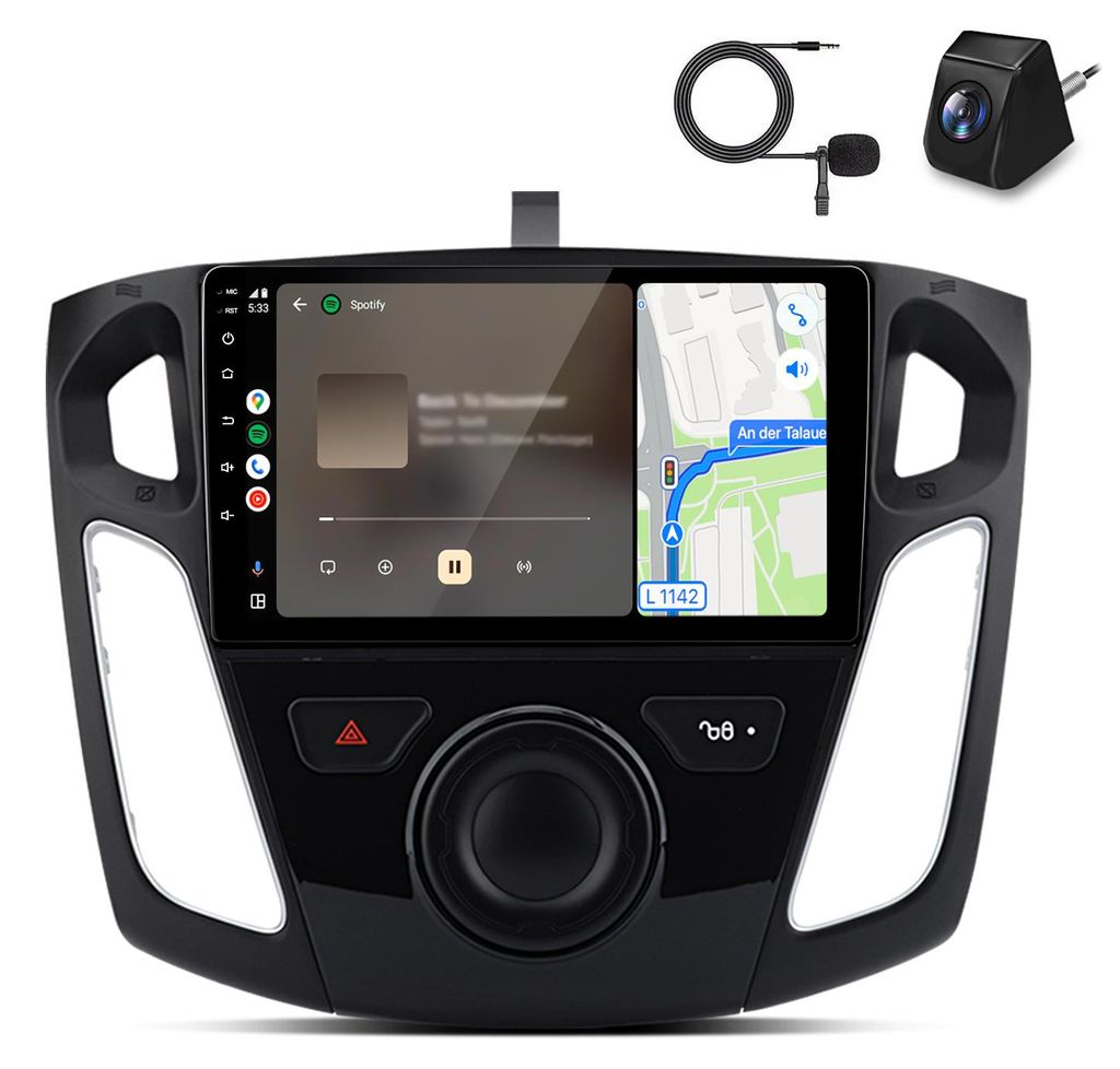 Radio samochodowe CarPlay z kamerą i mikrofonem do Forda Zdjęcie produktu 