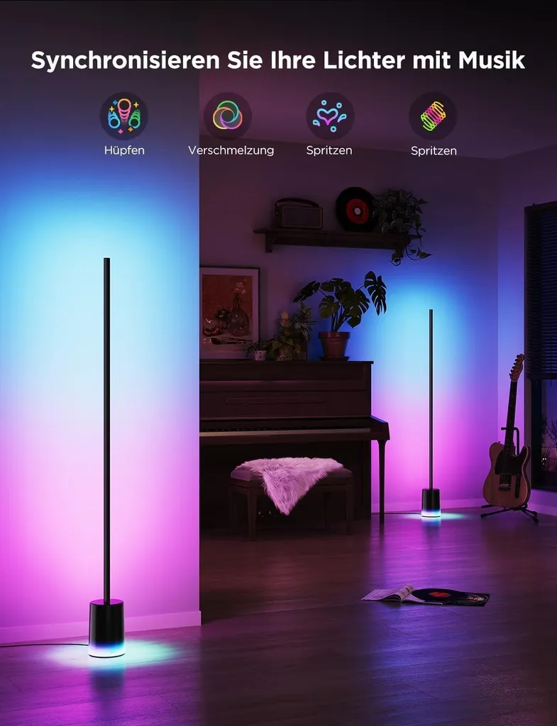 Lampe RGBIC multicolore 1725 lm avec synchronisation de musique - 8