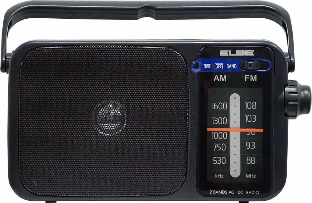ELBE RF-942, Tragbar, Analog, AM, FM, 5 W, 3,5 mm, Schwarz