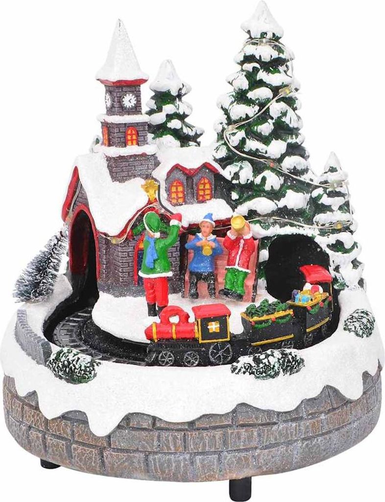 Weihnachtlicher Tisch Mehrfarbig 16 x 16 x 19 cm Harz