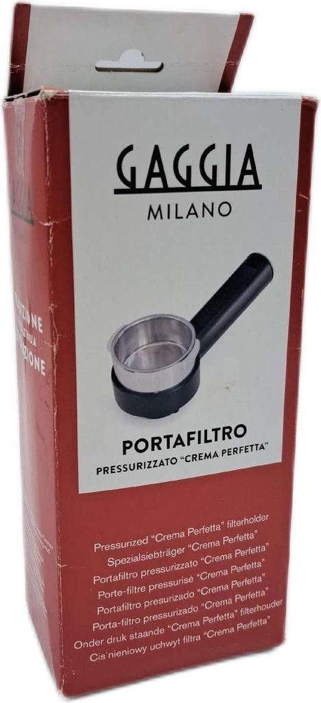 Gaggia Druckfilterhalter Kaffeemaschinen Zubehör Crema Perfetta langlebig robust Zubehör für Siebträger