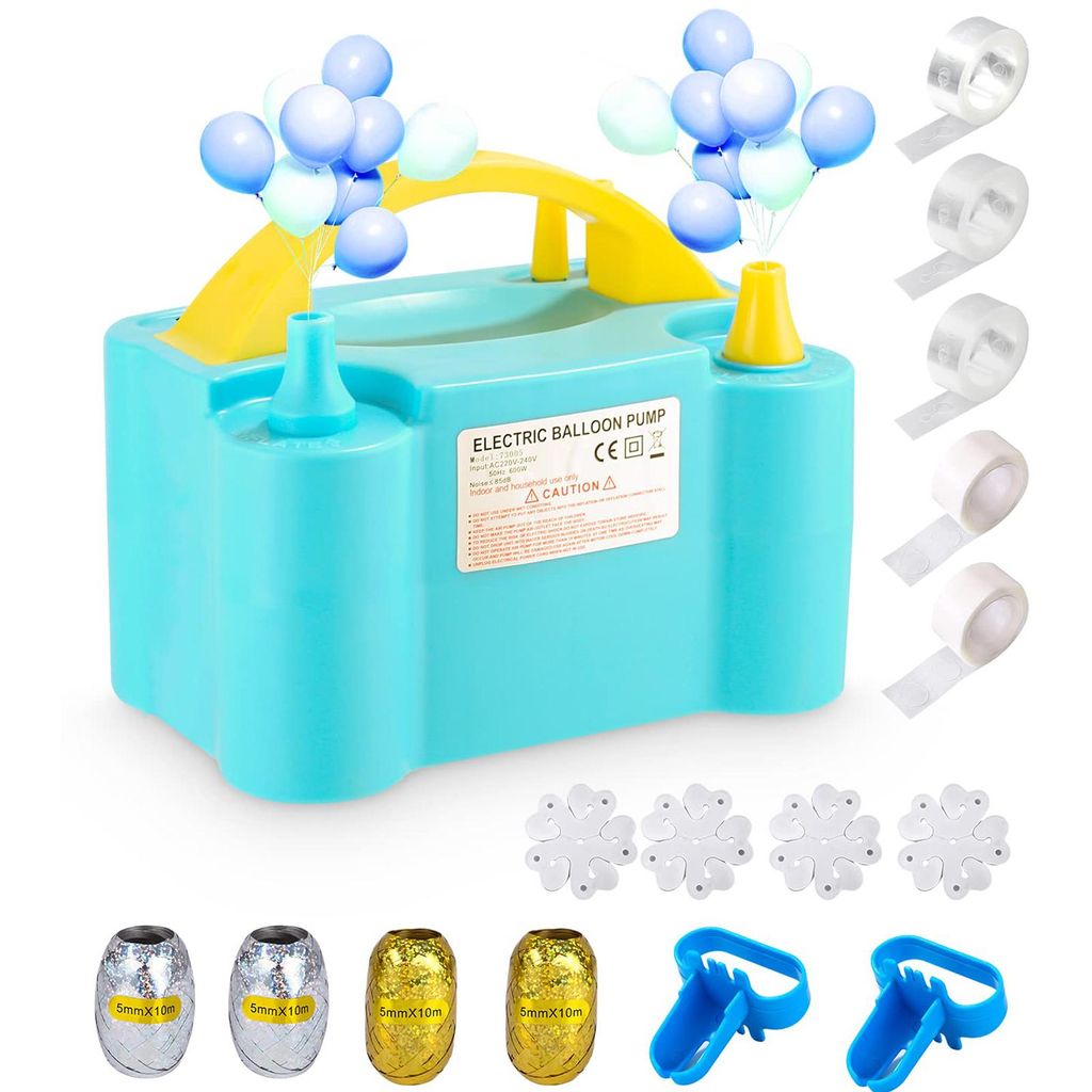 Elektrische Ballonpumpe 600W mit Doppelduese Automatik und Produktbild 