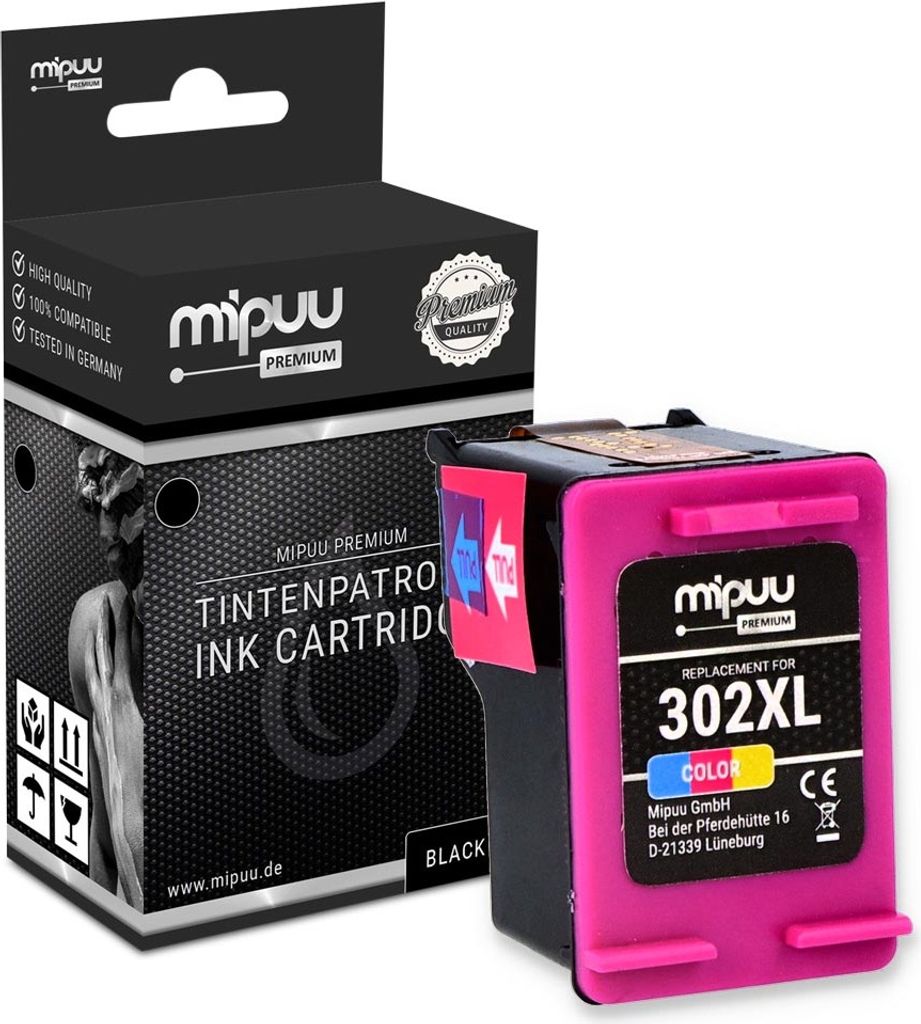 Mipuu Tinte ersetzt HP 302 XL / F6U67AE Color
