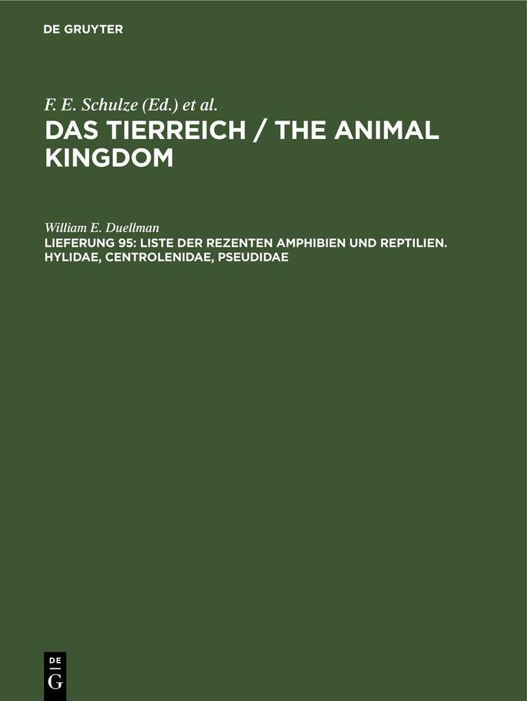 Liste der rezenten Amphibien und Reptilien. Hylidae, Centrolenidae, Pseudidae