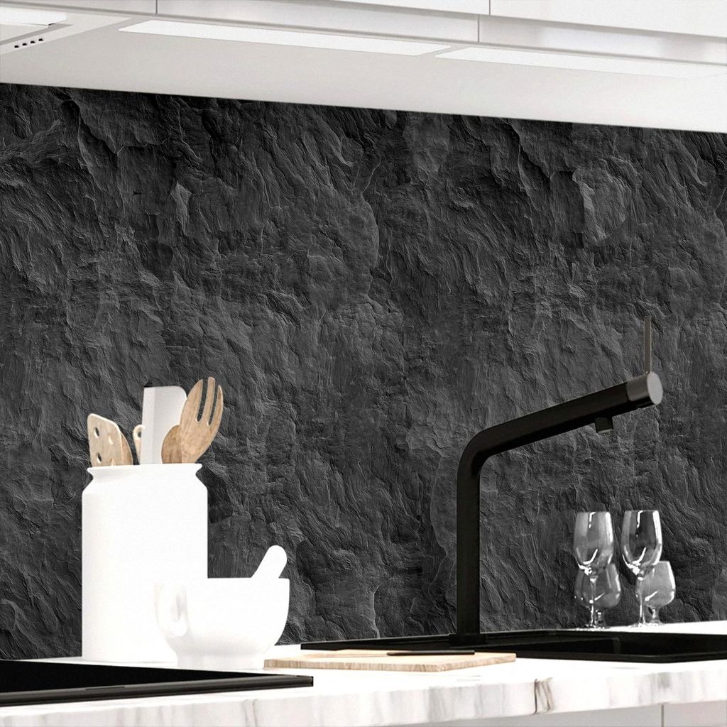 Selbstklebende Küchenrückwand Matt - 0,5 mm verstärkte PET-Folie, zuschneidbar, Spritzschutz 60 x 80 cm