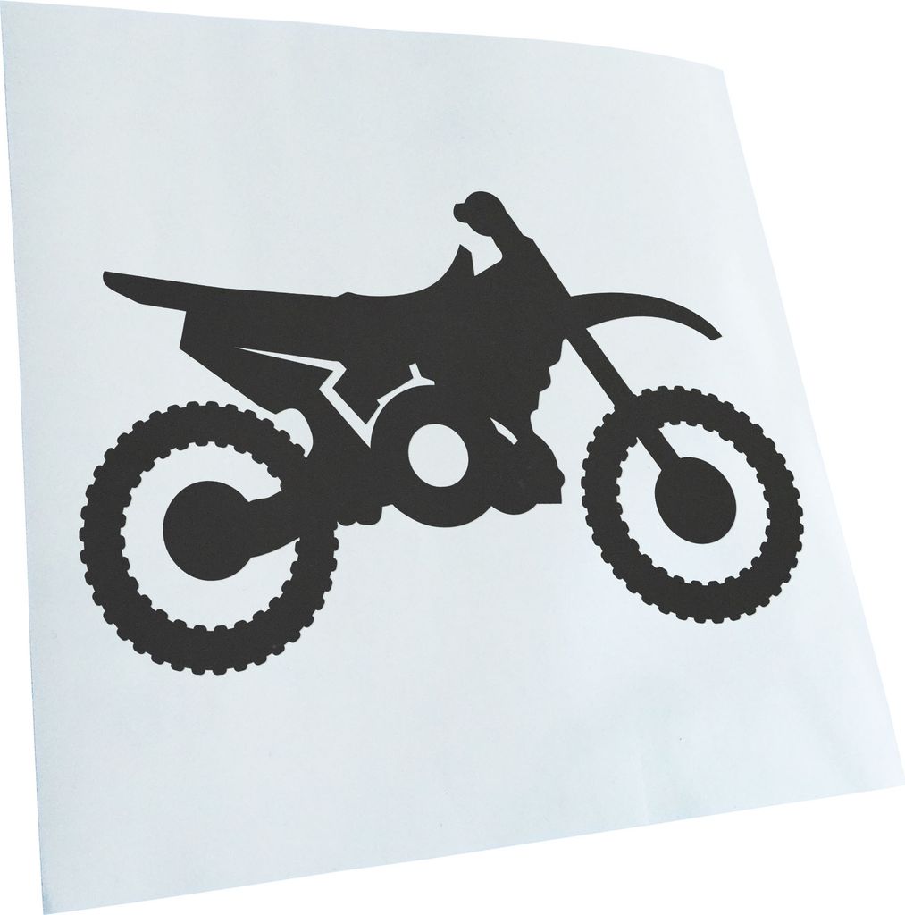 Kiwistar - Autoaufkleber - Motocross Bike - Dunkelgrau - 50x31cm - Aufkleber für Auto, Laptop, Fahrrad, LKW, Motorrad Mehrfarbig JDM Decal Racing
