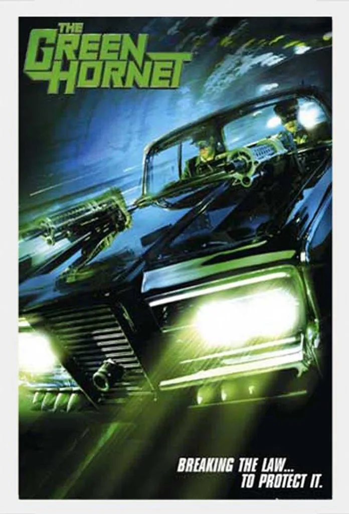 Poster The Green Hornet avec cadre Shinsuke Maxi MDF blanc 61x91,5 cm