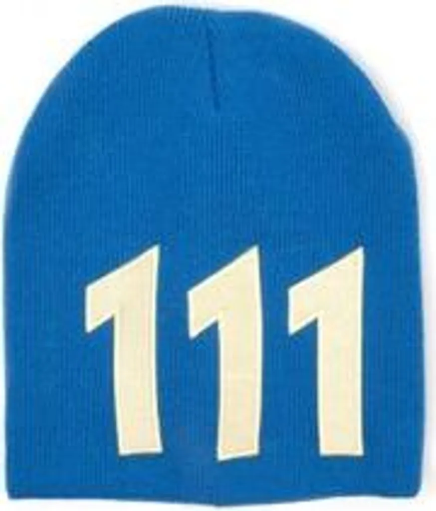 Bonnet Fallout 4 Vault 111 en laine bleue - Accessoire de jeu vidéo