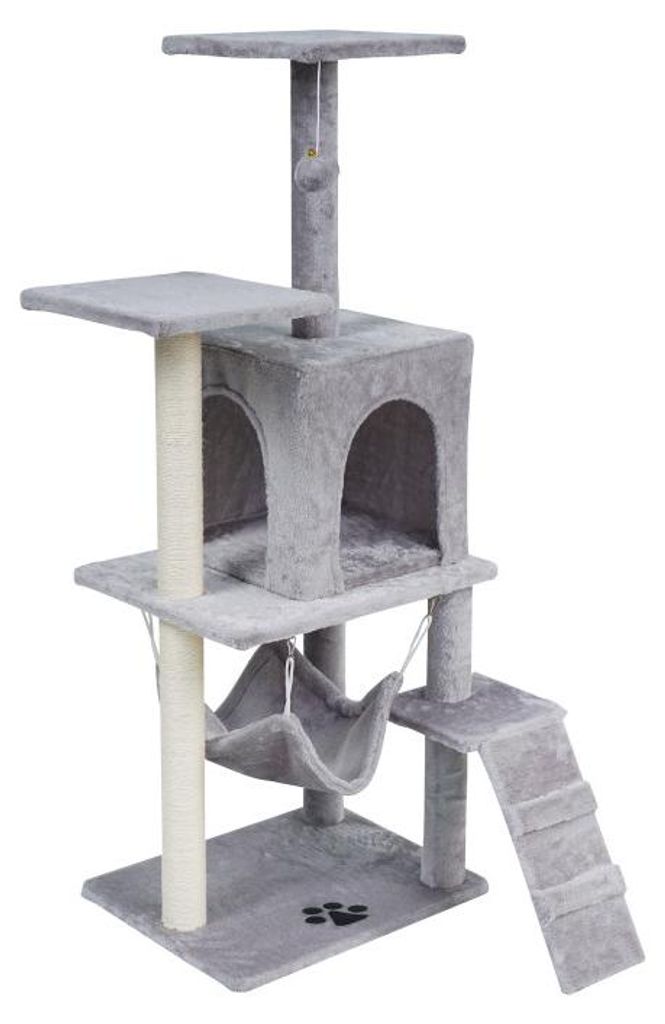 Rebel RA-1004 Kratzbaum für Katzen 50 x 40 x 125 cm, grau