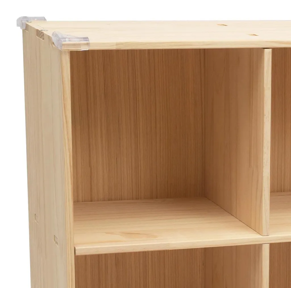 Meuble de rangement 12 casiers bibliothèque bois massif extra-profonde - 6